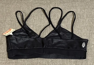 Nuevo / Etiquetas - Sujetador deportivo negro metálico Free People, mediano, yoga - Precio de venta sugerido por el fabricante 58 USD - Imagen 1 de 5