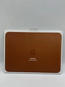 Genuine / Official Apple Leather Sleeve for MacBook 12" - Saddle Brown - Picture 1 of 12