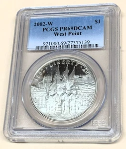 C3362   West Point Bicentennial Commemorative Silver Dollar 2002-W - Picture 1 of 2
