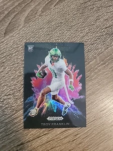 Troy Franklin 2024 Panini Prizm Draft Picks Black Color Blast RC #CB-18 Ducks - Picture 1 of 5