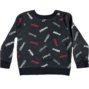 Garanimals Boys Cotton Blend Short Sleeve Black Lined Hoodie Positive Mind Set - Picture 1 of 8