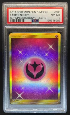 2017 Pokemon Sun & Moon Burning Shadows Fairy Energy #169/147 PSA 8 - Image 1 of 2