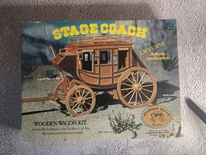 Stage Coach Wooden Wagon Kit AllWood Brand Vintage 1977 NEW IN OPEN BOX - Picture 1 of 12
