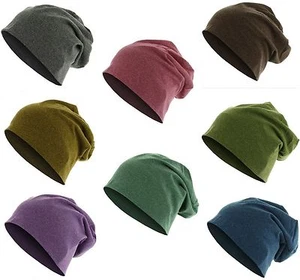 Master Dis Heather Jersey Beanie Long Slouch Basic Winter Hat Mottled Melange - Picture 1 of 9