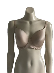 City Chic Sz 16DD / 38DD Underwire Padded Adore Bra Smooth Cup Back 3 Hook Latte - Picture 1 of 10