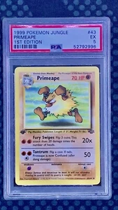 1999 Pokemon Jungle 1st Edition Primeape #43 PSA 5 EX - Picture 1 of 2