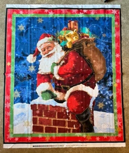 VIP Cranston Navidad Papá Noel Chimenea Panel de Tela de Algodón Edredón Liza Bea - Imagen 1 de 1