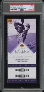 2015 Lakers Clippers 12/25/15 Ticket Kobe Bryant Final Christmas Xmas Game PSA 8 - Picture 1 of 2