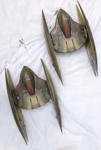 STAR WARS GIANT TRADE FEDERATION FIGHTERS TOY R US POS 1999 VERY RARE 32" M24 - Picture 1 of 23