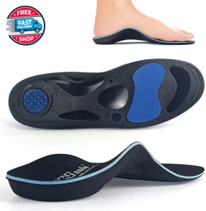 Orthotic High Arch Support Insoles, Comfort Gel Work Boot Insert for Flat Feet, - Picture 1 of 12