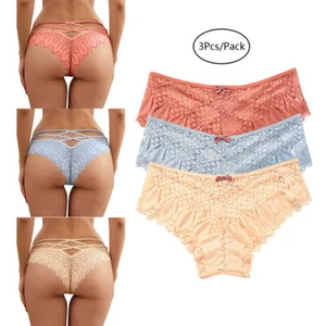 Womens Sexy Lace French Knickers Underwear Panties Ladies Briefs Thong Lingerie - Picture 1 of 22