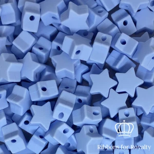 10 Pcs Stars Silicone Jewellery Beads DIY Crafting Food Grade Dummy Clip *UK* - Picture 1 of 14
