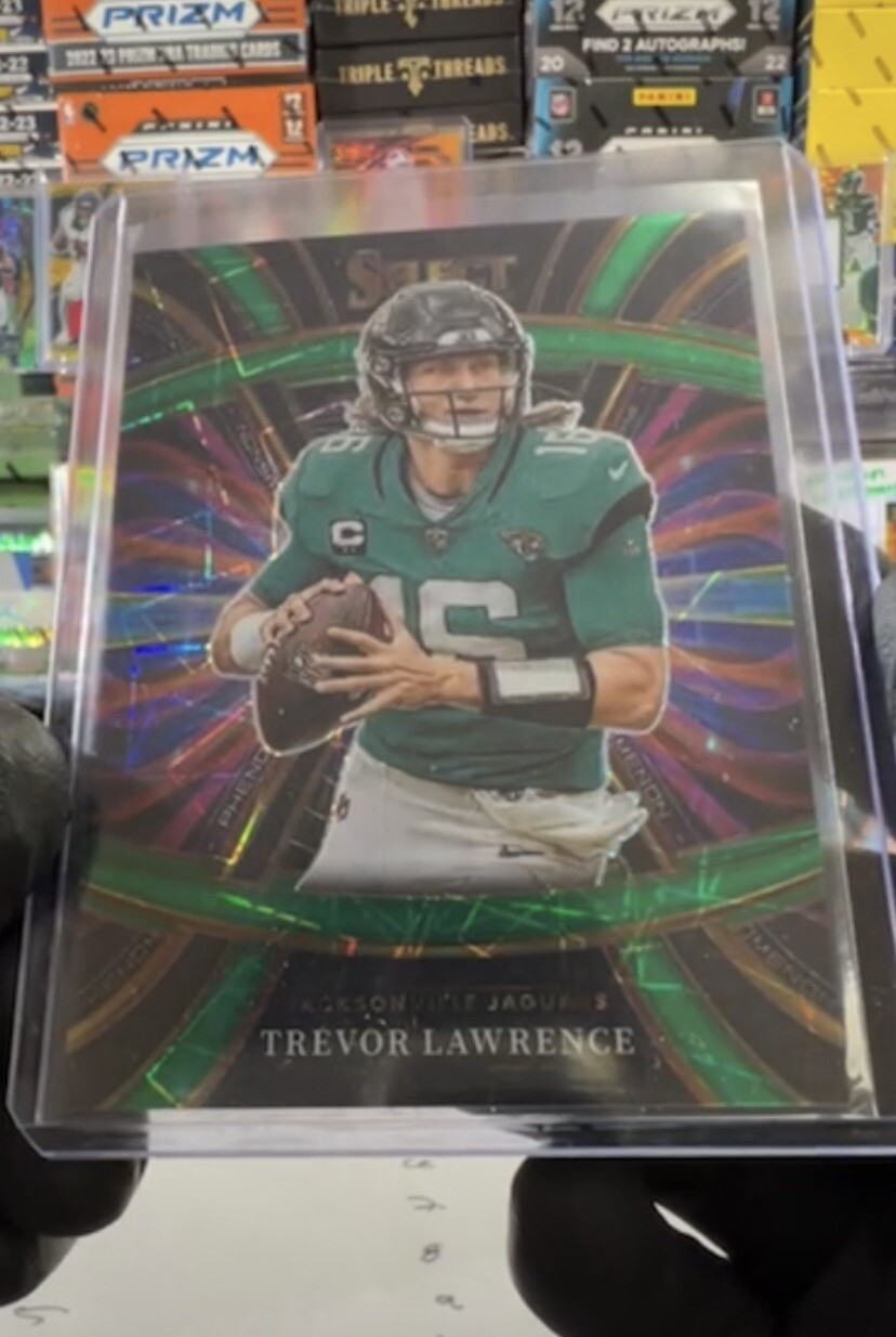 2022 Select Trevor Lawrence /5 Phenomenon Green Lasers SSP Rarest