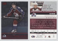 2002-03 Pacific Heads Up Red /80 Chris Drury #29