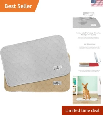 2-Pack Washable Dog Pee Pads 18x24 - Premium Odor Control & Waterproof - Image 1 of 4