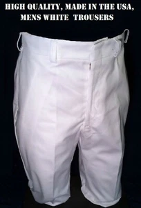 US MILITARY TROUSERS 38x28 HOSPITAL DUTY UNIFORM MEDICAL ASSISTANT WHITE PANTS - Picture 1 of 8