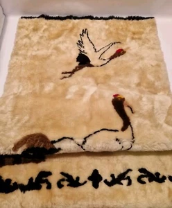 D6-BA VINTAGE DESIGN ECHTFELL FELLTEPPICH DECKE WANDBEHANG WANDTEPPICH WEICH - Bild 1 von 10