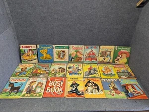 21 Rand McNally Junior Elf Book Bulk Lot Children’s Book Retro Vintage Reader - Picture 1 of 13