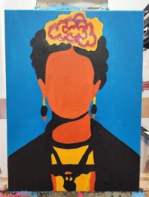 RETRATO CORBÉLICO FRIDA KAHLO 12X16 ARTE POP ABSTRACTO MODERNO ORIGINAL NUEVA PARED Foto 1 de 4