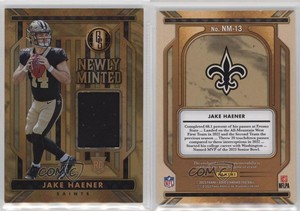 2023 Panini Gold Standard Newly Minted Memorabilia /399 Jake Haener Rookie RC