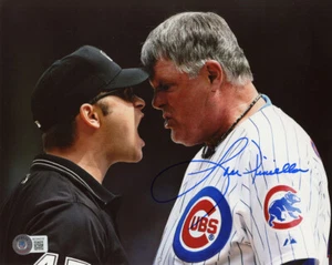 SWEET LOU PINIELLA SIGNED AUTOGRAPHED 8x10 PHOTO CHICAGO CUBS LEGEND BECKETT BAS - Picture 1 of 2