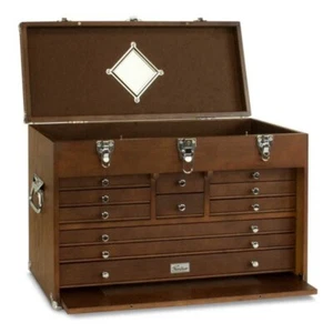 Gerstner International Dark Oak 11-Drawer Chest, Top - Picture 1 of 4
