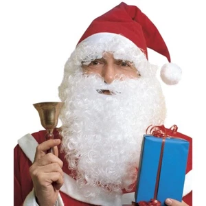 WEIHNACHTSMANN MÜTZE & BART Weihnachten Nikolaus Kostüm Party Hut Haare # 1533 - Bild 1 von 2