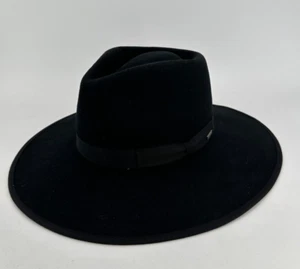 Brixton Women's Jo Rancher Hat in Black Adjustable size M 7 1/4" NWT 100% Wool - Picture 1 of 11