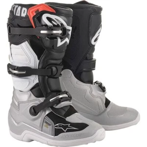 Alpinestars 2026 Tech 7S Youth Motocross Boots Black Silver  Gold MX Kids - Picture 1 of 8