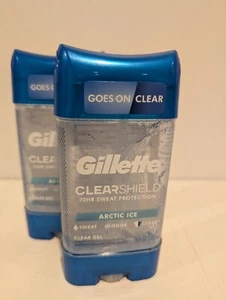 Gillette Clear Shield Arctic Ice Gel 72Hr Antiperspirant/Deodorant 3.8 oz /2PCS - Picture 1 of 3