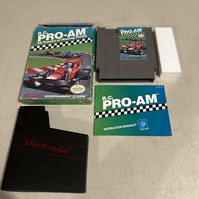 Nintendo NES R.C. Pro-Am Game Box Manual Cartridge Tested Working