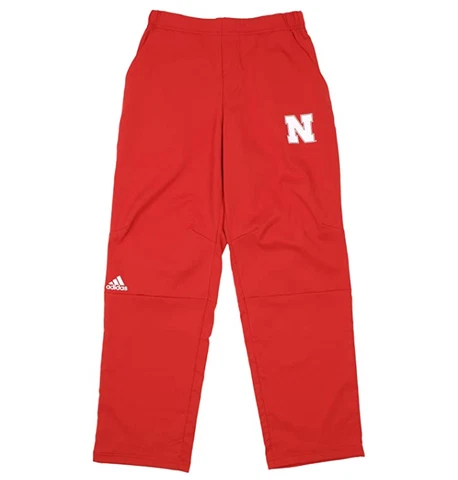 Adidas NCAA Men's Nebraska Cornhuskers Team Logo Climalite Woven Pant, Red Cover