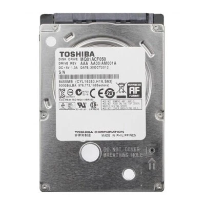 Toshiba 500GB MQ01ACF050 7200RPM SATA III 2.5" Laptop HDD Hard Drive -7mm - Image 1 of 4