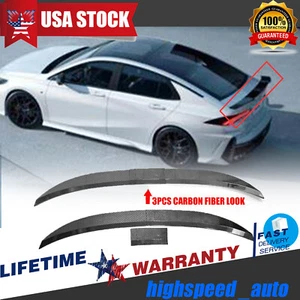 Carbon Fiber Universal Adjustable Rear Trunk Spoiler Lip Roof Tail Wing 45"-53" - Picture 1 of 14