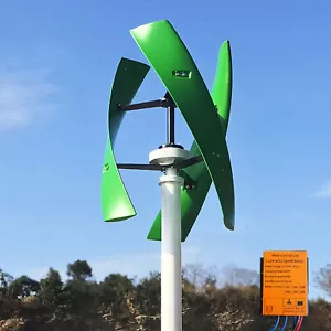 800W Vertikale Windkraftanlage Windgenerator Windturbine Komplett 12V 24V 48V - Bild 1 von 16