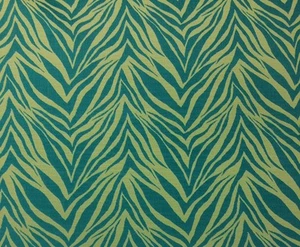 OUTDURA CRAZY HORSE JADE GREEN ZEBRA OUTDOOR INDOOR MULTIUSE FABRIC BY THE YARD - Picture 1 of 5