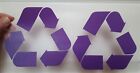 Recycle Recycling Symbol Purple Vinyl  Decal Sticker X 2 Recycle Bin Different