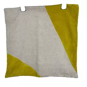 West Elm Throw Pillow Cover Horseradish 20 x 20 Contemporary Color block Yellow - Picture 1 of 11