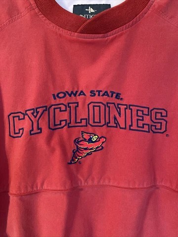 Iowa State Cyclones Antigua Red Pullover Jacket Size Small Cover