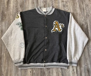 Vintage 90s Oakland Athletics A's 1972 Rare All Over Print Jacket Size Large - Picture 1 of 12