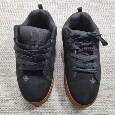 DC Shoes Court Graffik Shoes Mens Size 16 Black Gum Leather Skate Low Top 300529 - Image 1 of 4