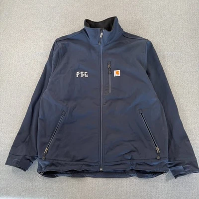Carhartt Jacket XL Blue Crowley Full Zip Fleece Lined Softshell Rain Defender - Image 1 of 4