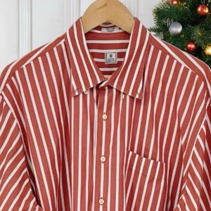 Peter Millar Hemd Button Down rot weiß gestreift langarm Herren Größe XL klassisch - Bild 1 von 6