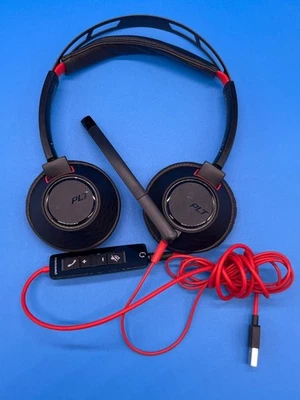 Plantronics Black & Red Wired USB Headset With Noise-Canceling Mic & Soft Case - Image 1 of 4