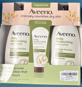 Aveeno Daily moisturizing Body lotion 2 Pack Of 18.5 Oz And One 2.5 Oz - Picture 1 of 2