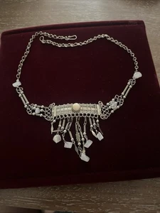 Halskette 16' Halsband Halskette, Sterlingsilber, �� unbekannter Mittelstein  - Bild 1 von 5