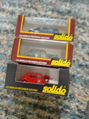 Job Lot 3 x Solido Age d'Or 1/43 (like Corgi) Citroen Light 15 Models. Boxed - Image 1 of 4