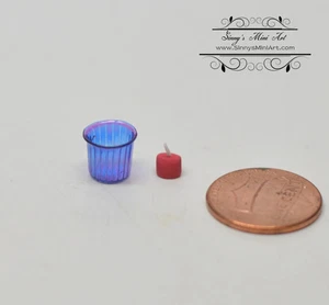 1:12 Dollhouse Miniature Candle in Glass Holder/ Miniature Candle BD H191 - Picture 1 of 1