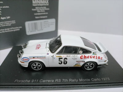 Spark 1/43 Porsche 9l1 Carrera RS 7th Rally Monte Carlo 1975 Resin car model - Image 1 of 4
