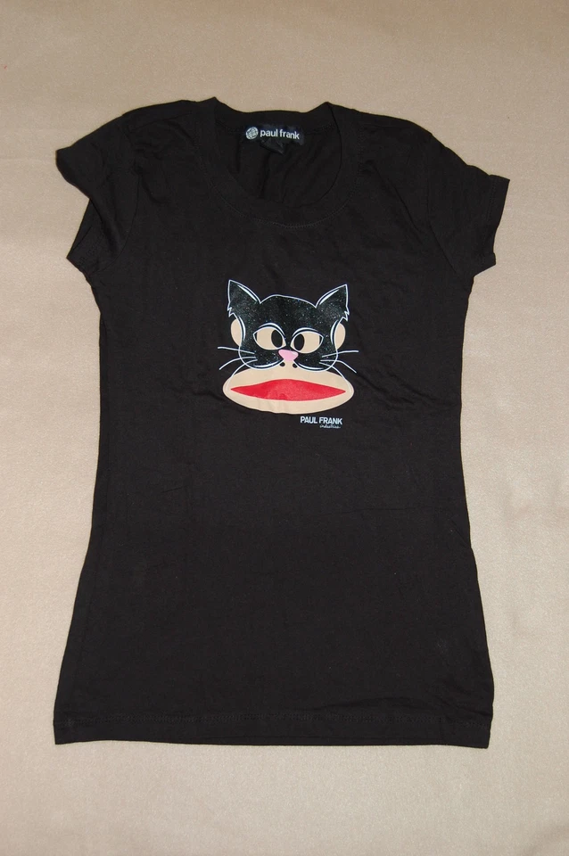 Camiseta JR Mujer CATO NEGRO Brillo MANGA GORRA Paul Frank L 11-13 Foto 1 de 1